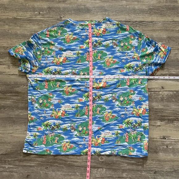 Polo Ralph Lauren Hawaiian All Over Print Pocket T Shirt Size XL - Picture 4 of 4